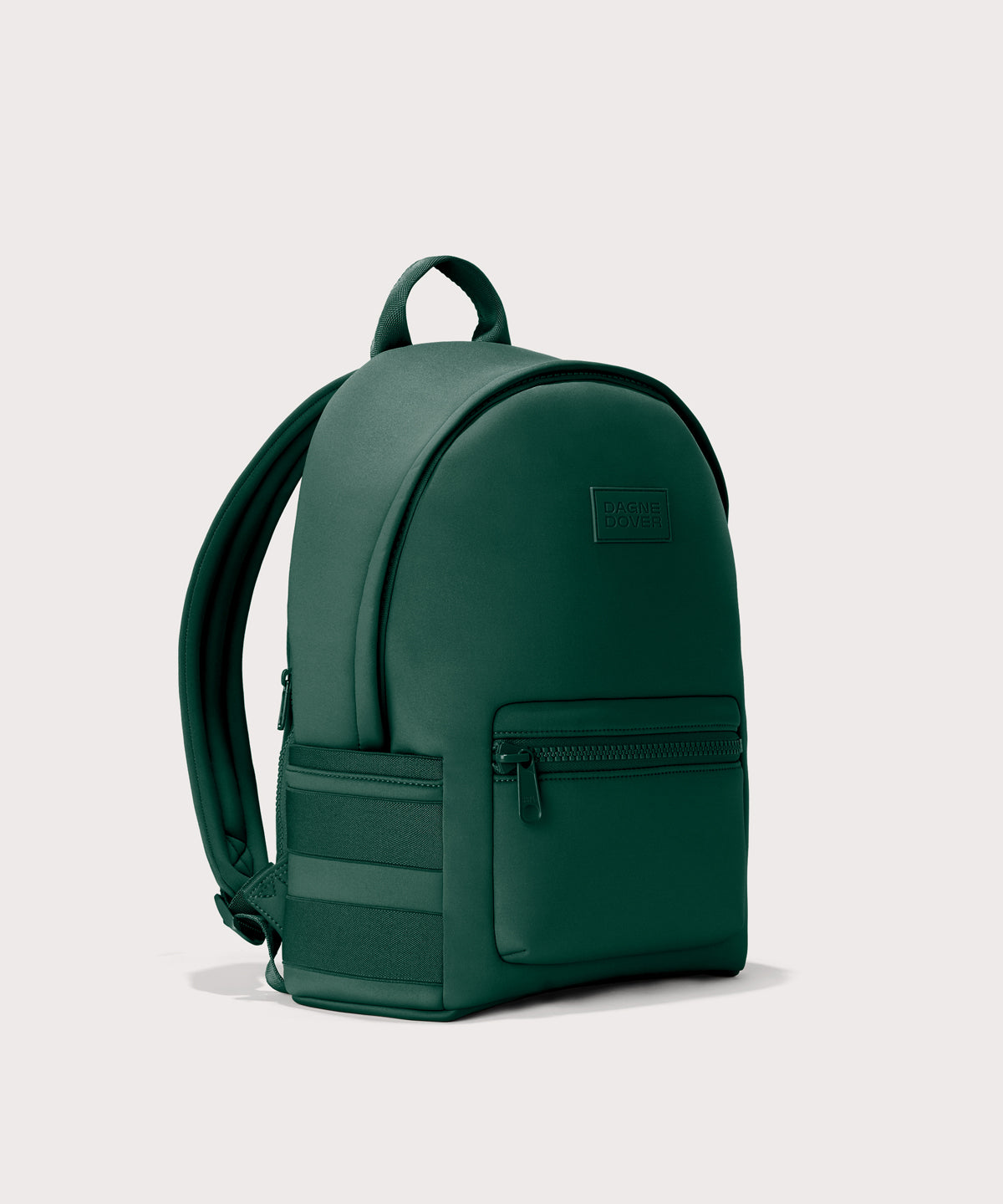Medium Dakota in a saturated, jewel-toned deep green with bold blue undertones., side angle view