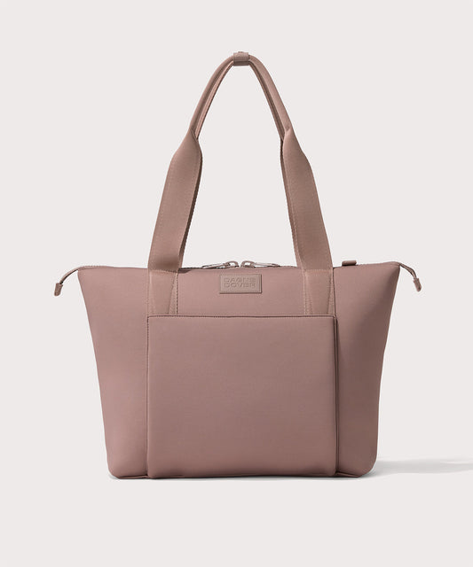 Tote in a pink seen from the front view.