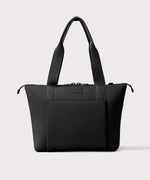 Tote bag in a black seen from the front view.