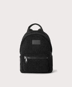 Dakota Small backpack pack in a black In a Faux Shearling a soft, wool-like plush made with recycled materials