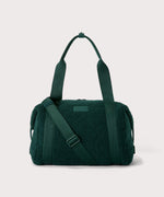 Medium landon carryall in a saturated, jewel-toned deep green with bold blue undertones. In a Faux Shearling a soft, wool-like plush made with recycled materials