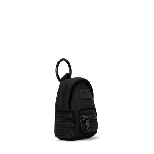 Dagne Dover Dakota Keychain in black seen from an angle.