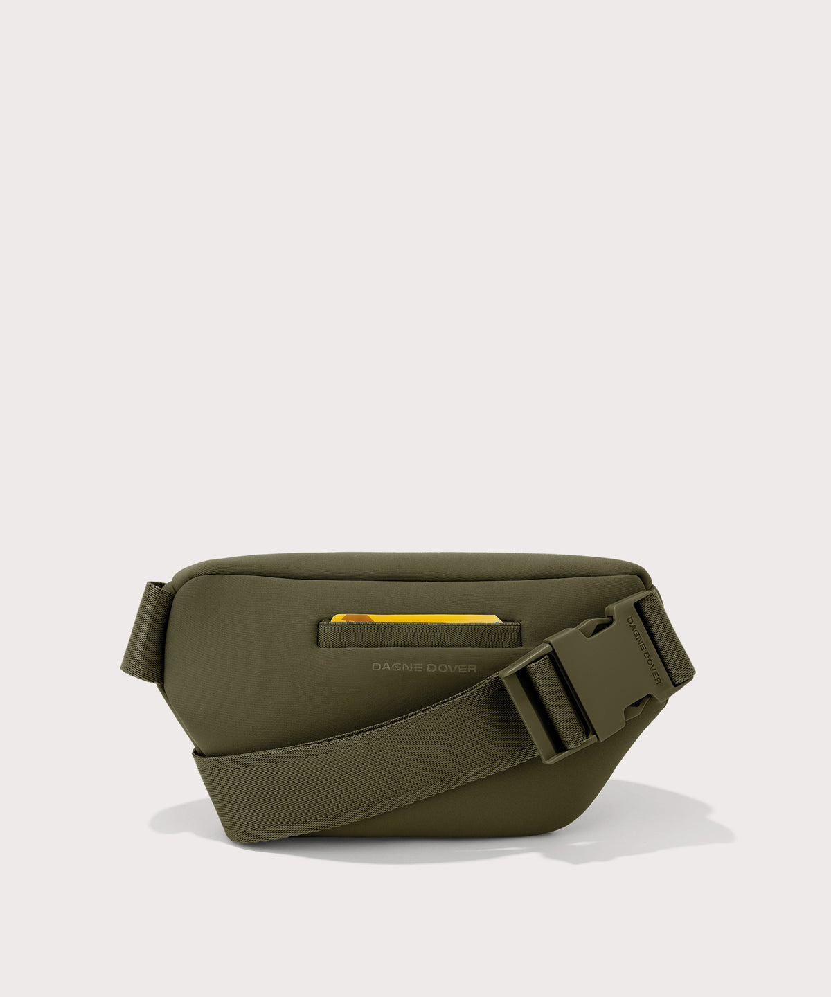 Dagne Dover Ace Fanny Pack in dark green seen from the back