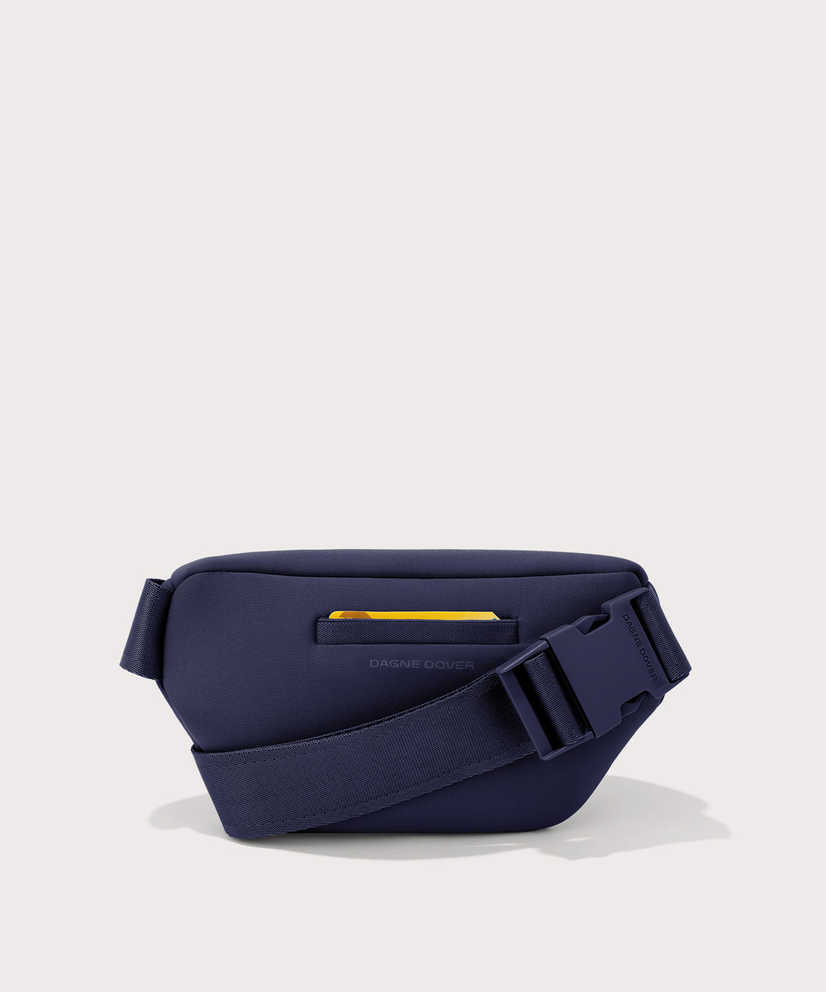 Dagne Dover Ace Fanny Pack in dark blue seen from the back
