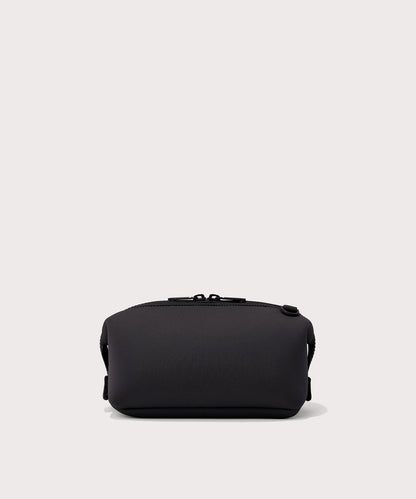 Dagne Dover Small Hunter Toiletry Bag in black seen from the back.