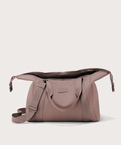 Large Landon Carryall in pink unzipped
