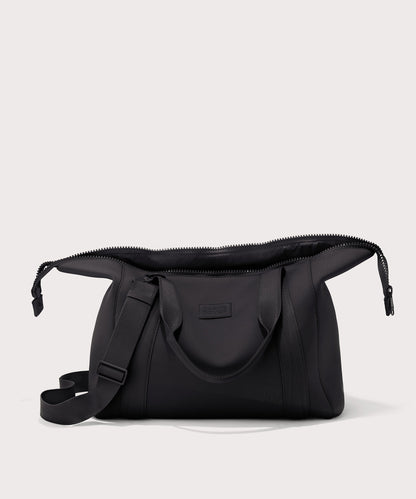 Large Landon Carryall in black unzipped