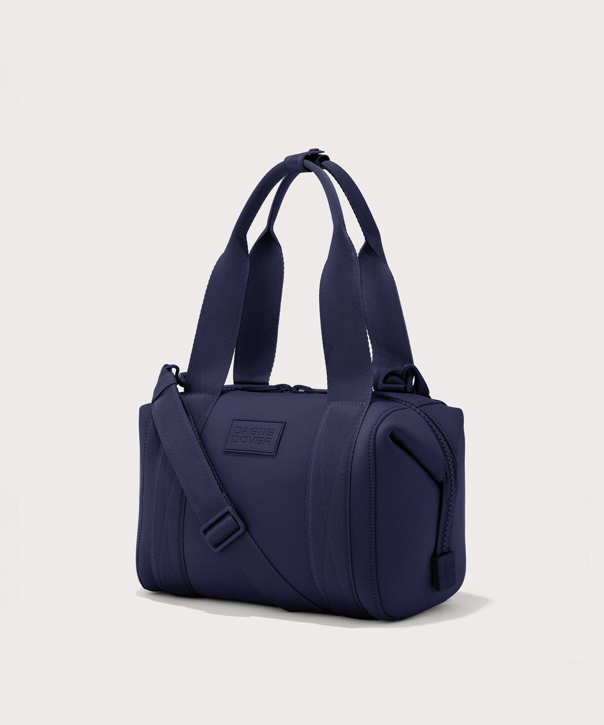 small Landon Carryall in dark blue, side view