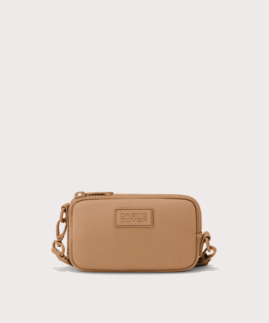 Dagne Dover Mara Phone Sling in brown camel.