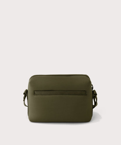 Dagne Dover Micah Crossbody in dark green seen from the back.