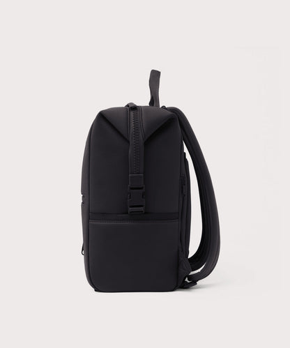 Dagne Dover Large Indi Diaper Backpack in onyx seen from the side.
