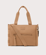 Dagne Dover large Wade Diaper Tote in camel brown.