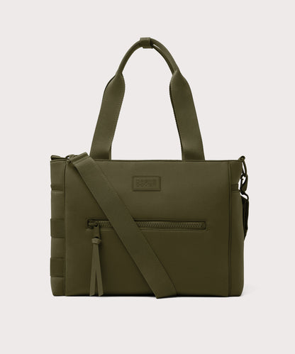 Dagne Dover large Wade Diaper Tote in dark green.