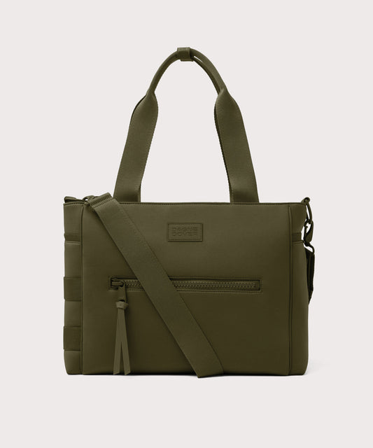 Dagne Dover large Wade Diaper Tote in dark green.