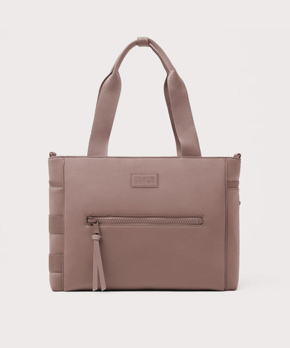 Dagne Dover large Wade Diaper Tote in pink with the shoulder strap removed.