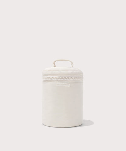 Dagne Dover large Mila Toiletry Pouch in white.