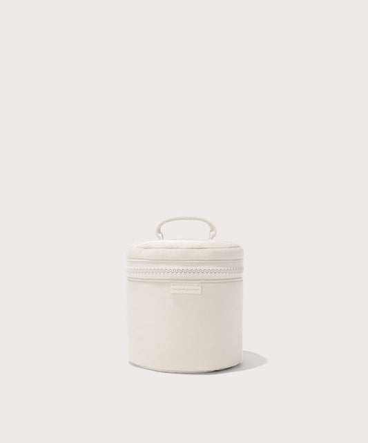 Dagne Dover small Mila Toiletry Pouch in white.