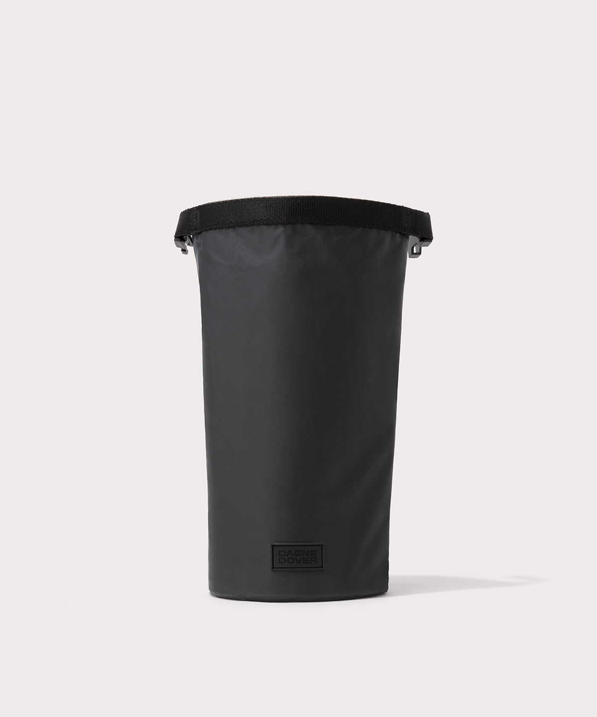 Dagne Dover Rae Roll-Top Dry Bag in black fully unrolled at 11 inches high.