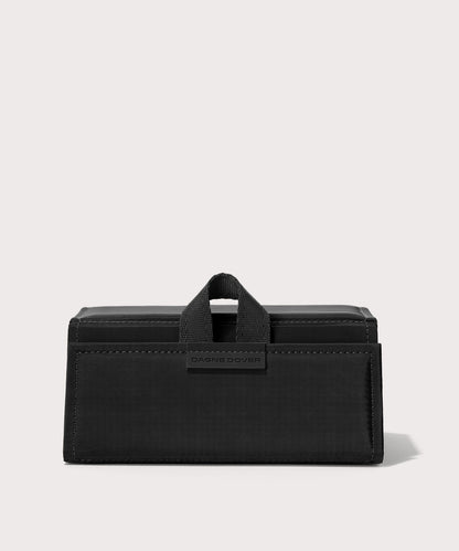 Dagne Dover Remi foldable glasses holder in black.