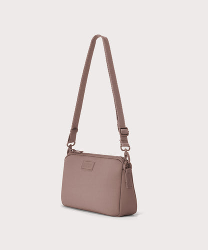 Dagne Dover Nora Shoulder Bag in pink, side angle.