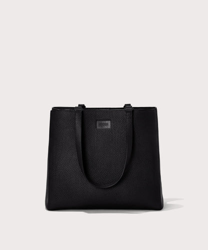 Dagne Dover large Allyn Tote in black seen from the front.