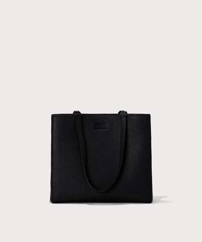 Dagne Dover medium Allyn Tote in black seen from the front.