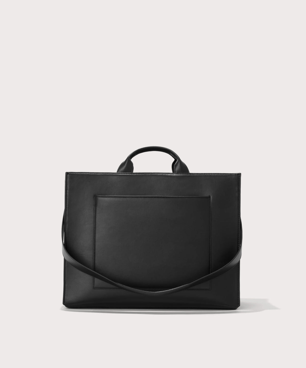 Dagne Dover large vegan Daily Tote in black with the 11" shoulder strap
