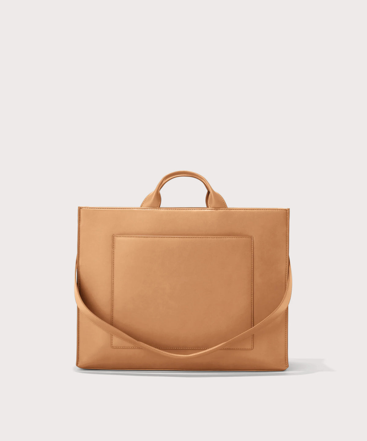 Dagne Dover large vegan Daily Tote in brown with the 11" shoulder strap