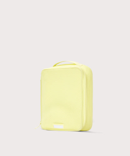 3/4 view of Large Roma packing cube in citrine