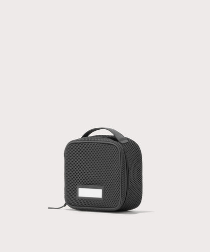 3/4 view of small Roma packing cube in carbon black