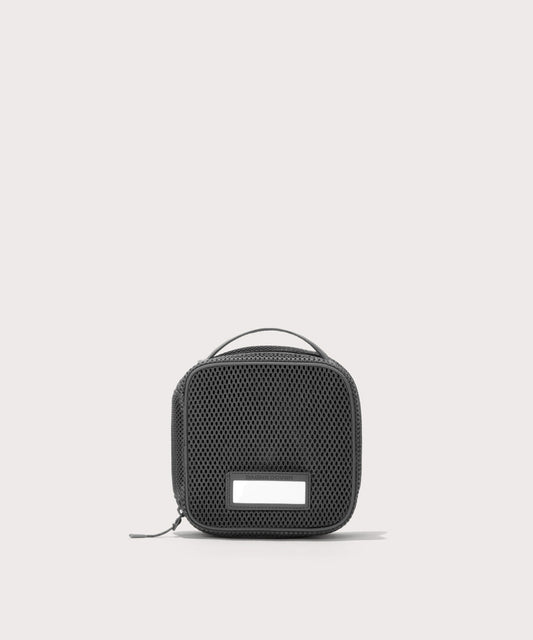 Front view of small Roma packing cube in carbon black