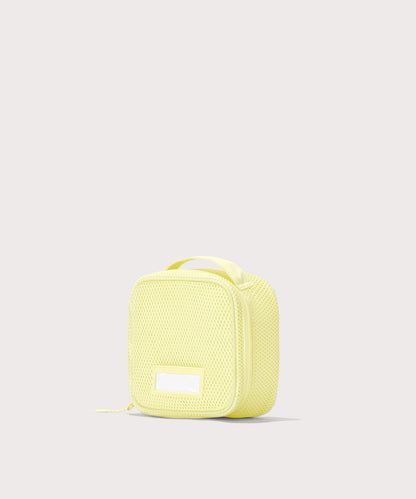 3/4 view of small Roma packing cube in citrine