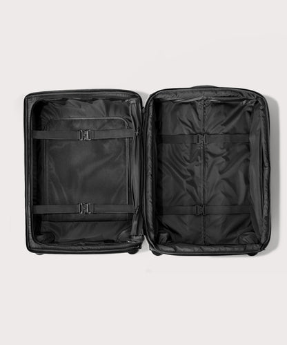 Top down of Sydney checked rolling luggage 25" in black
