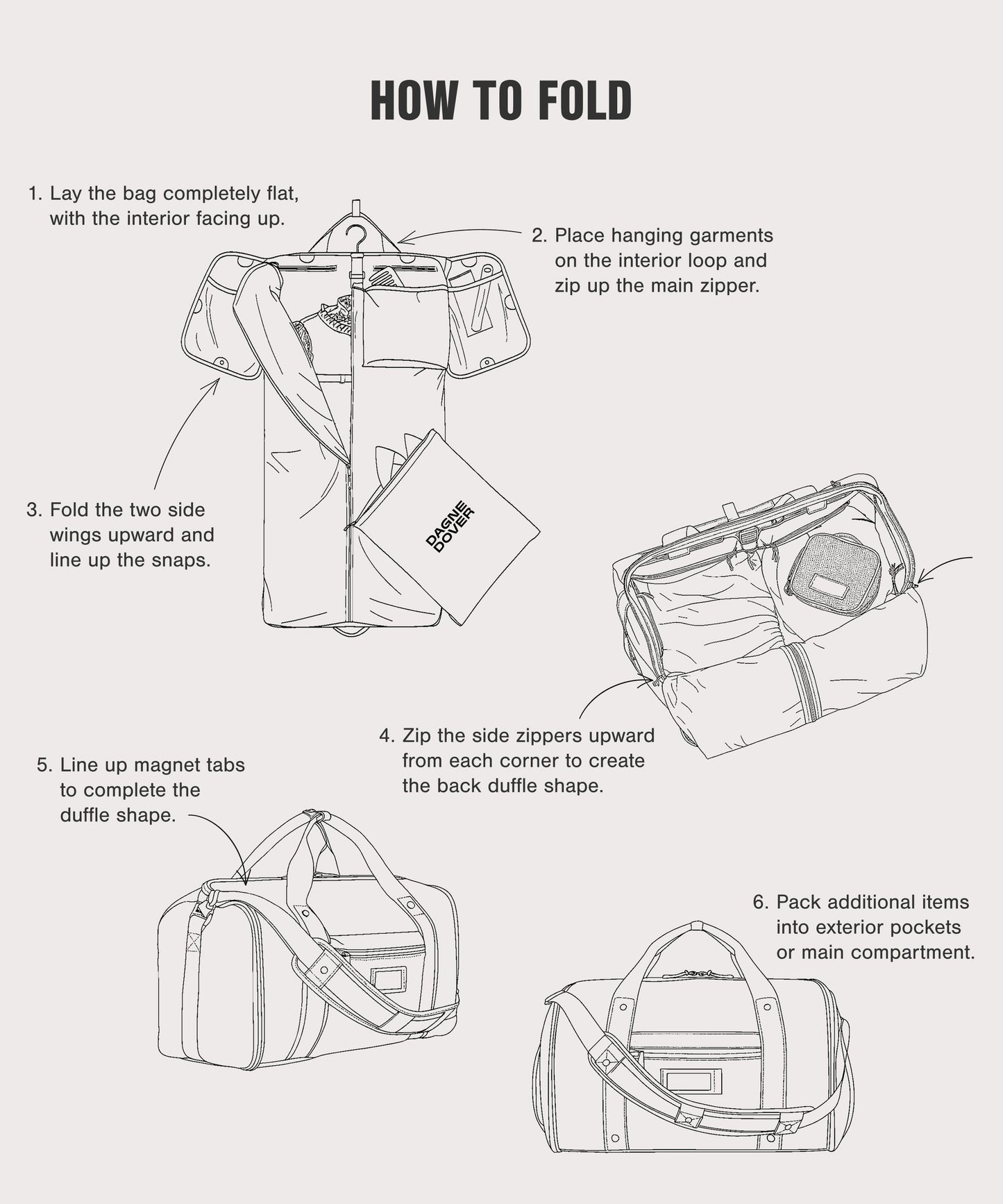 Monaco Garment Duffle in Ash